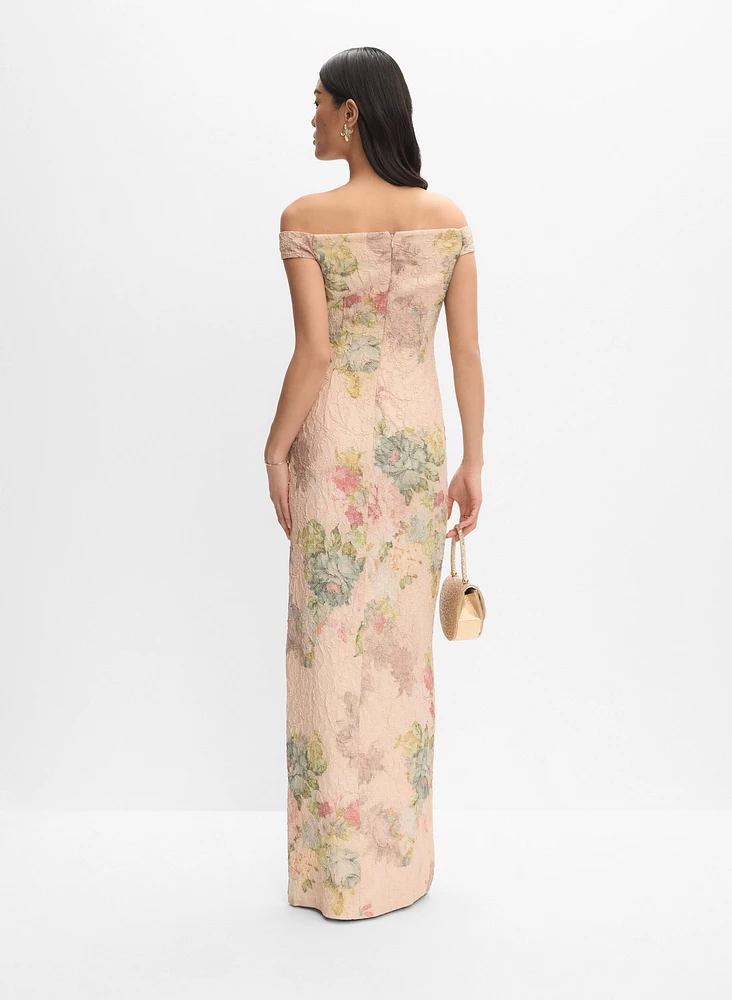 Adrianna Papell - Robe florale matelassée