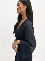 Long Sleeve Chiffon Bolero
