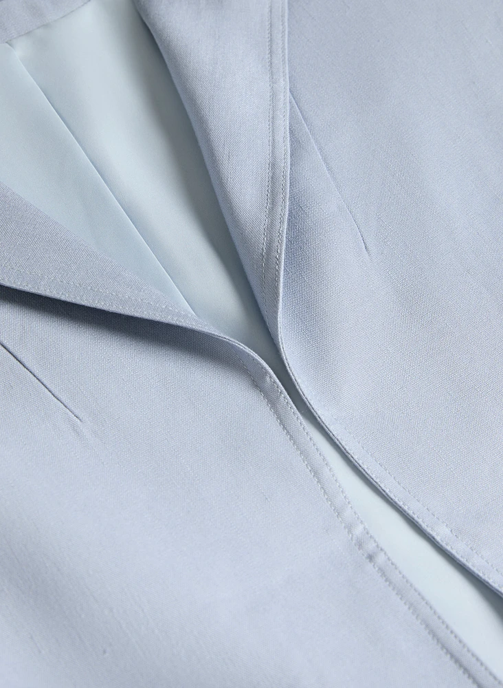 Blazer ouvert en mélange de lin