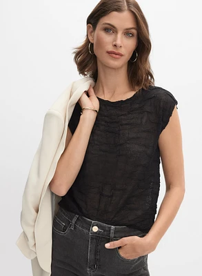 Haut en jacquard textur