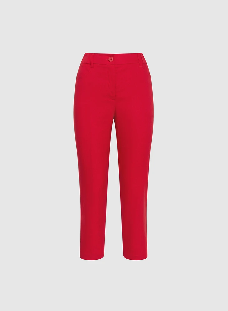 Linen-Blend Capris
