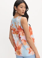 Blouse sans manches à motif floral