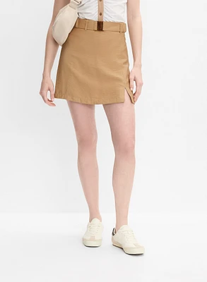 Stretch Linen Skort