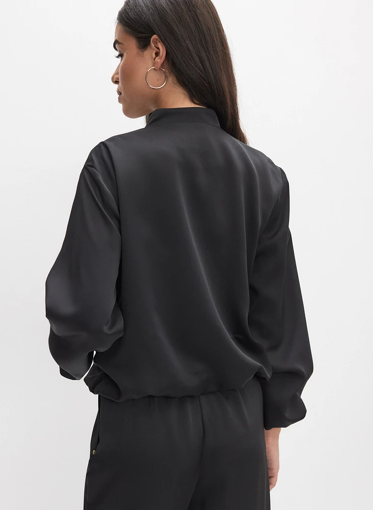 Satin Bomber Jacket