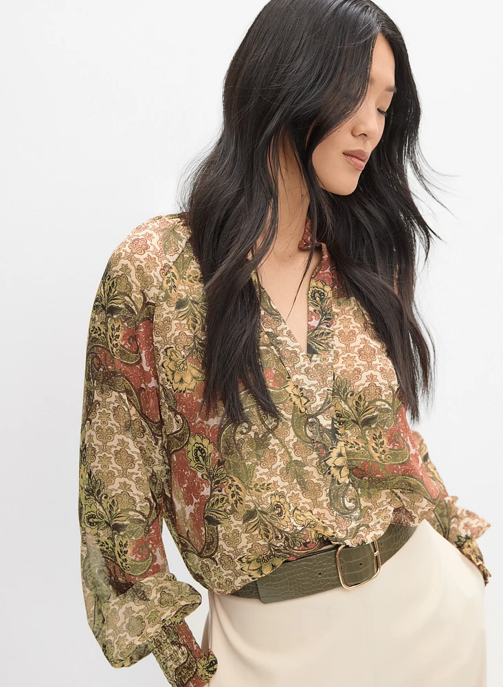 Paisley Print Blouse