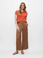 Pantalon jambe large en tencel