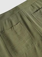 Pantalon à jambe droite écourtée