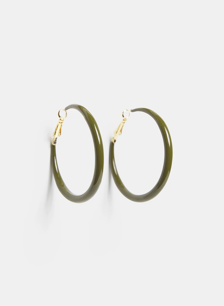 Epoxy Hoop Earrings