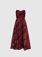 Floral Strapless Dress
