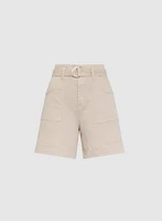 Short en denim à ceinture