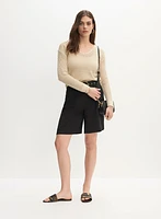 Pull à encolure en V tricot ajouré