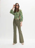 Blouse à motif de palmiers