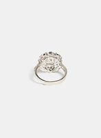 Crystal Floral Ring