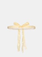 Crystal Front Organza Belt