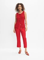 Linen-Blend Capris
