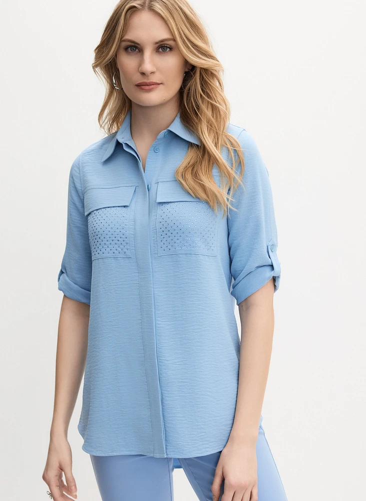 Blouse boutonnée utilitaire