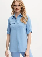 Blouse boutonnée utilitaire