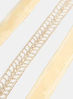 Crystal Front Organza Belt