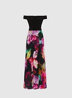 Floral Plissé Dress