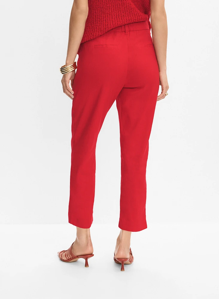 Linen-Blend Capris