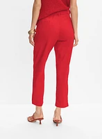 Linen-Blend Capris