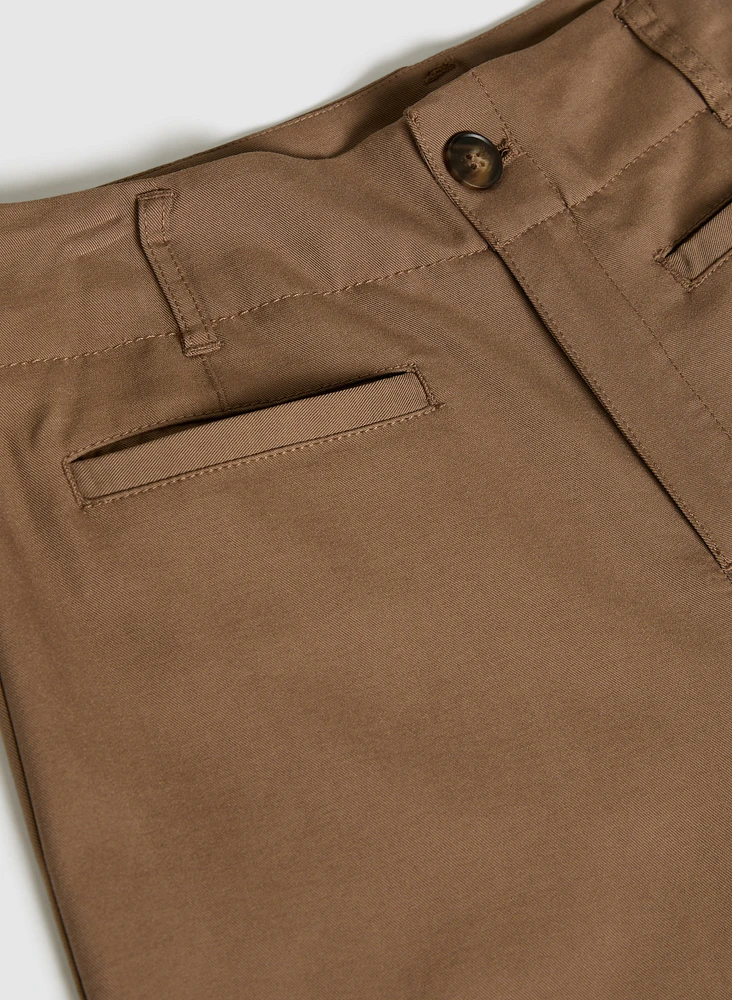 Pantalon à jambe large écourtée