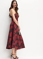 Floral Strapless Dress