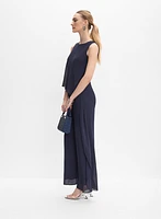Asymmetric Chiffon Jumpsuit