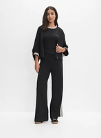 Ribbed Grommet Trim Tank Top