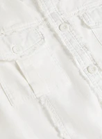 Veste à bordures effilochées