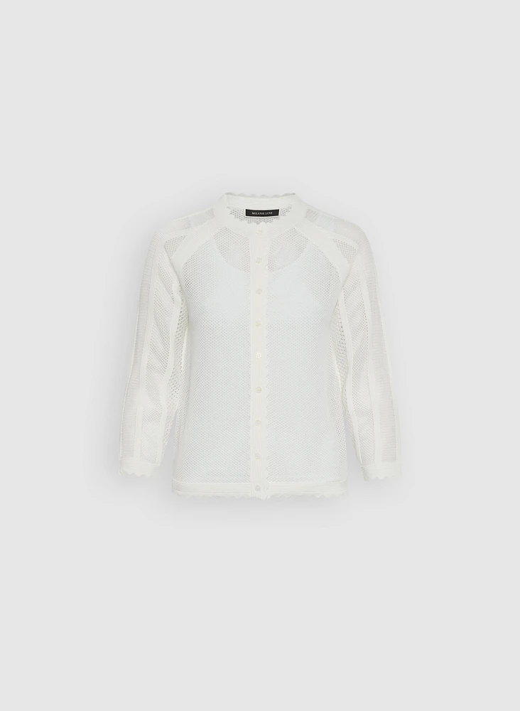 Scalloped Edge Cardigan
