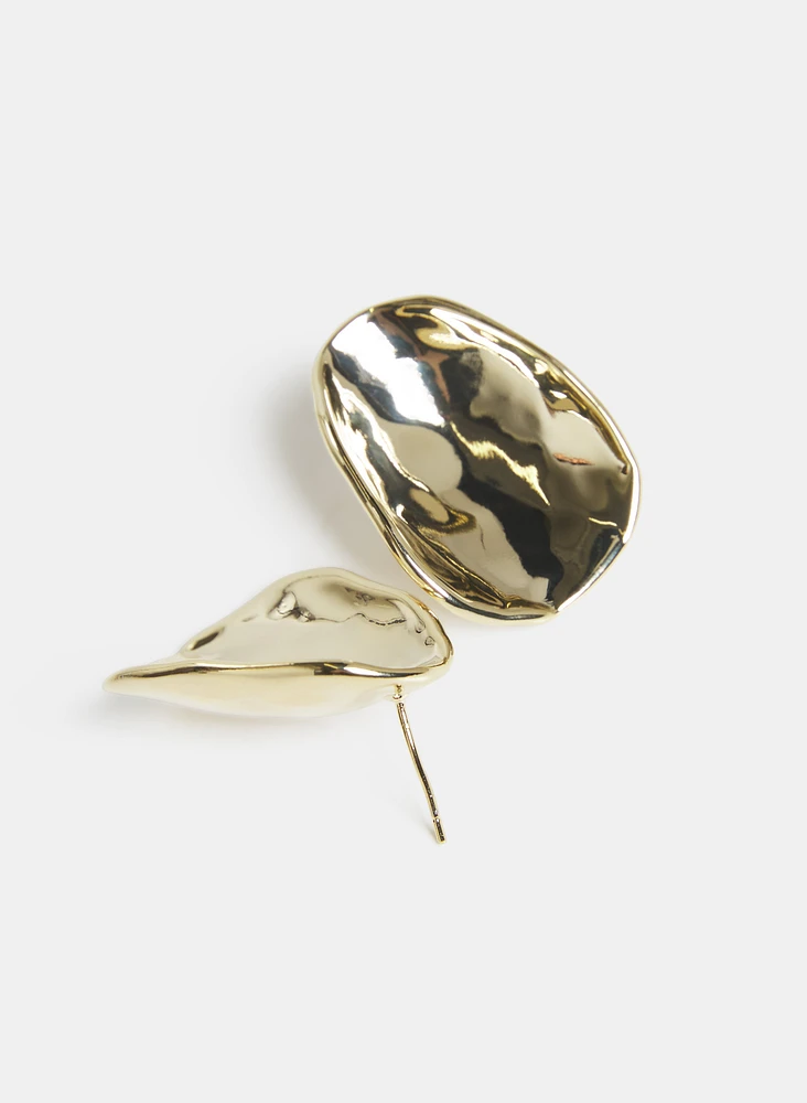 Concave Oval Earrings