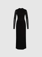 Embellished High Neck Dress