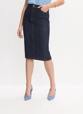 Jupe crayon en denim