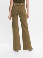 Embossed Button Trouser Jeans