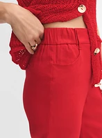 Linen-Blend Capris