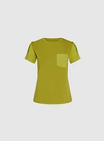 Satin Detail T-Shirt