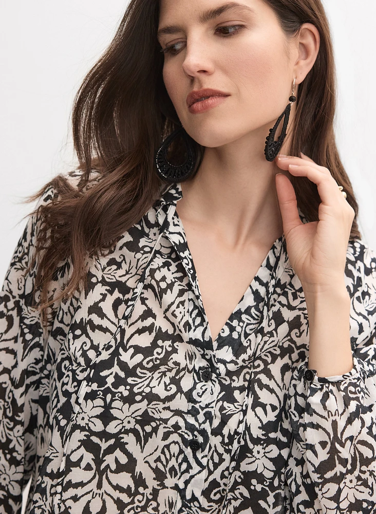 Mixed Print Blouse