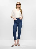 Capri en denim à jambe étroite