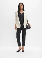 Cuffed Straight-Leg Pants