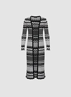 Zigzag Knit Duster Cardigan