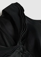 Belted Taffeta Dress