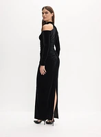 BA Nites - Robe à découpe en velours