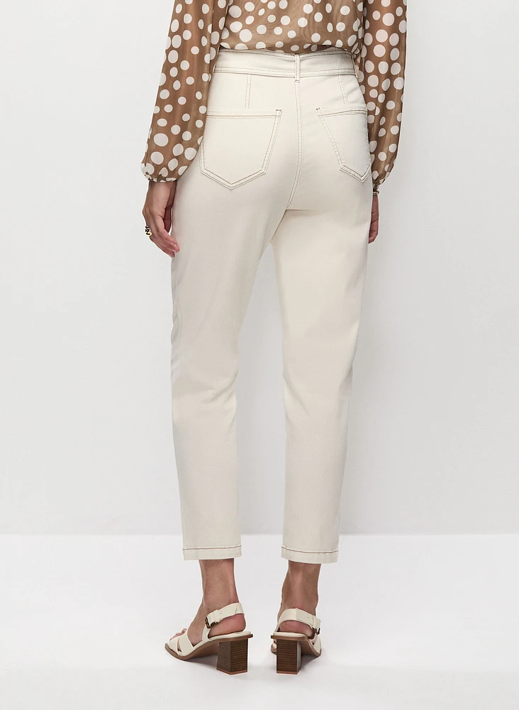 Jean à taille nouée