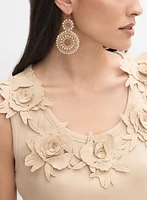 Floral Appliqué Tank Top