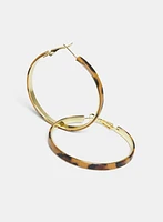 Cheetah Print Hoop Earrings