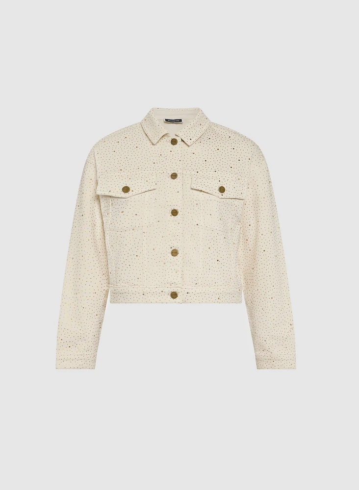 Veste en denim à pierres