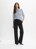Funnel Neck Wool-Blend Sweater