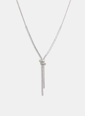Baguette Y Necklace