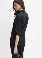 Veste à bordures effilochées